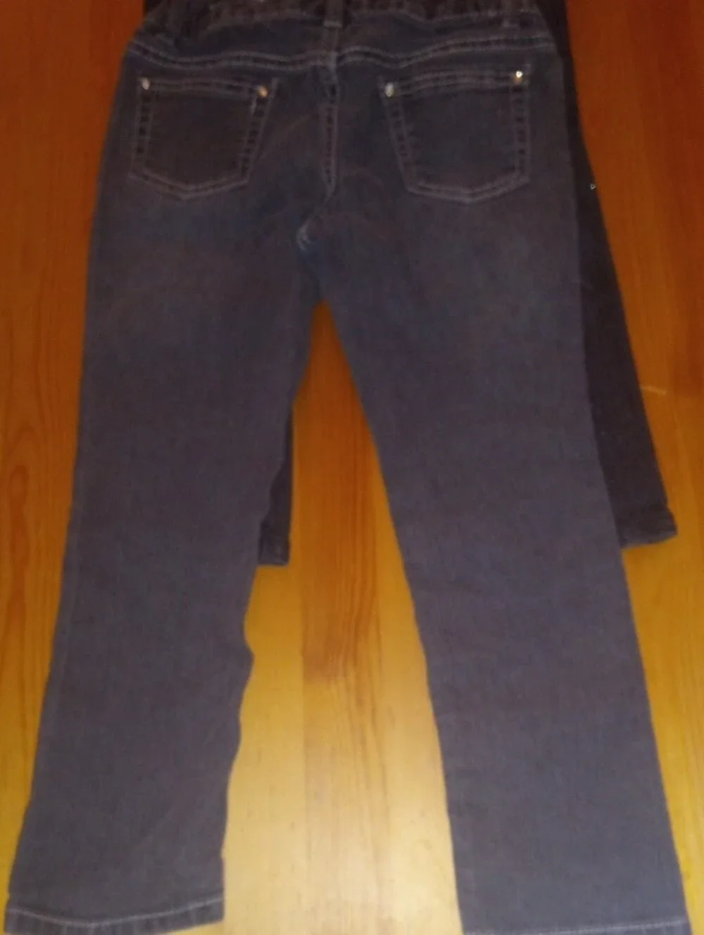 2 Girls Dark Blue Jeans with Sequin Side Trim
